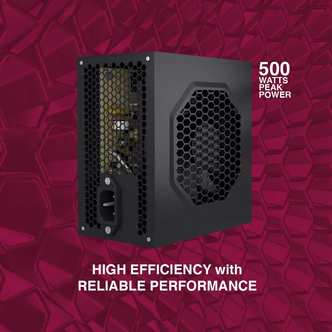 Fingers Desktop Power Supply 500w Black Box-500 view 3